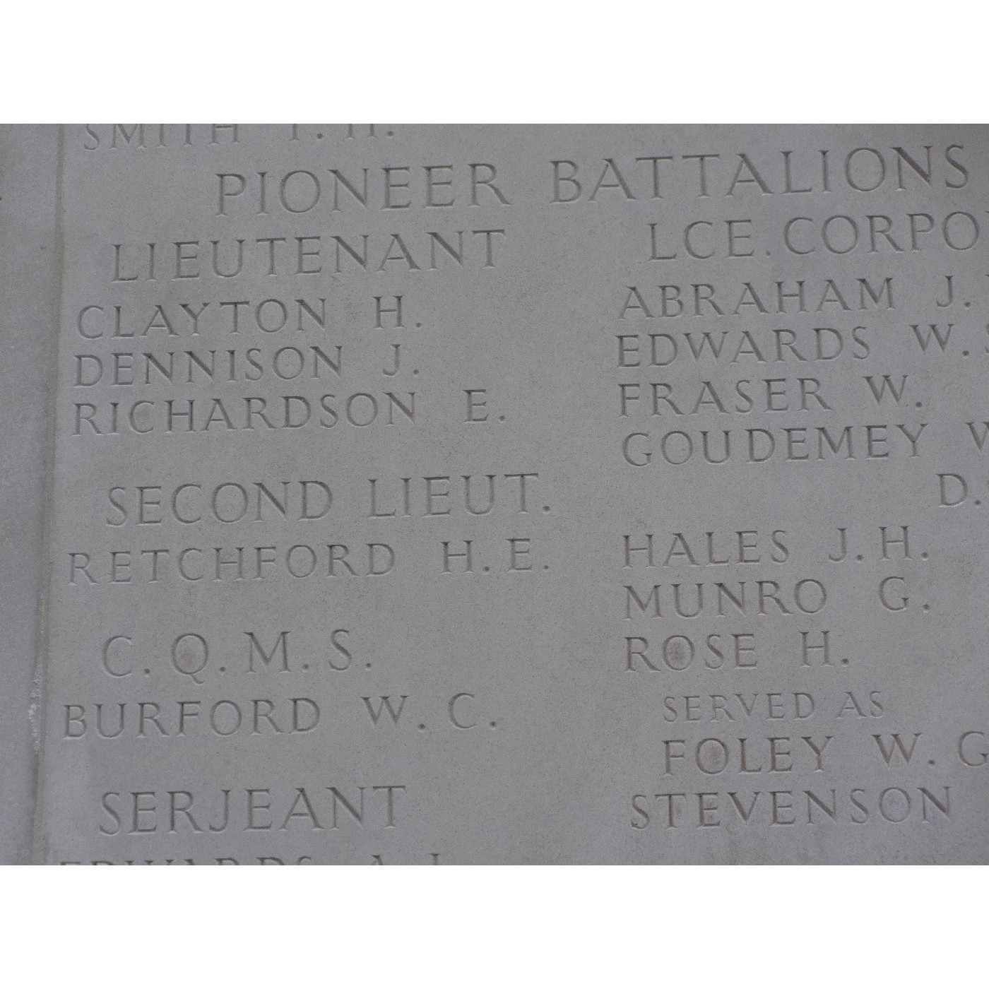 Retchford, Harold Ernest OW(1910)