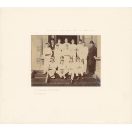 Cricket team 1898 University High School  with Adamson