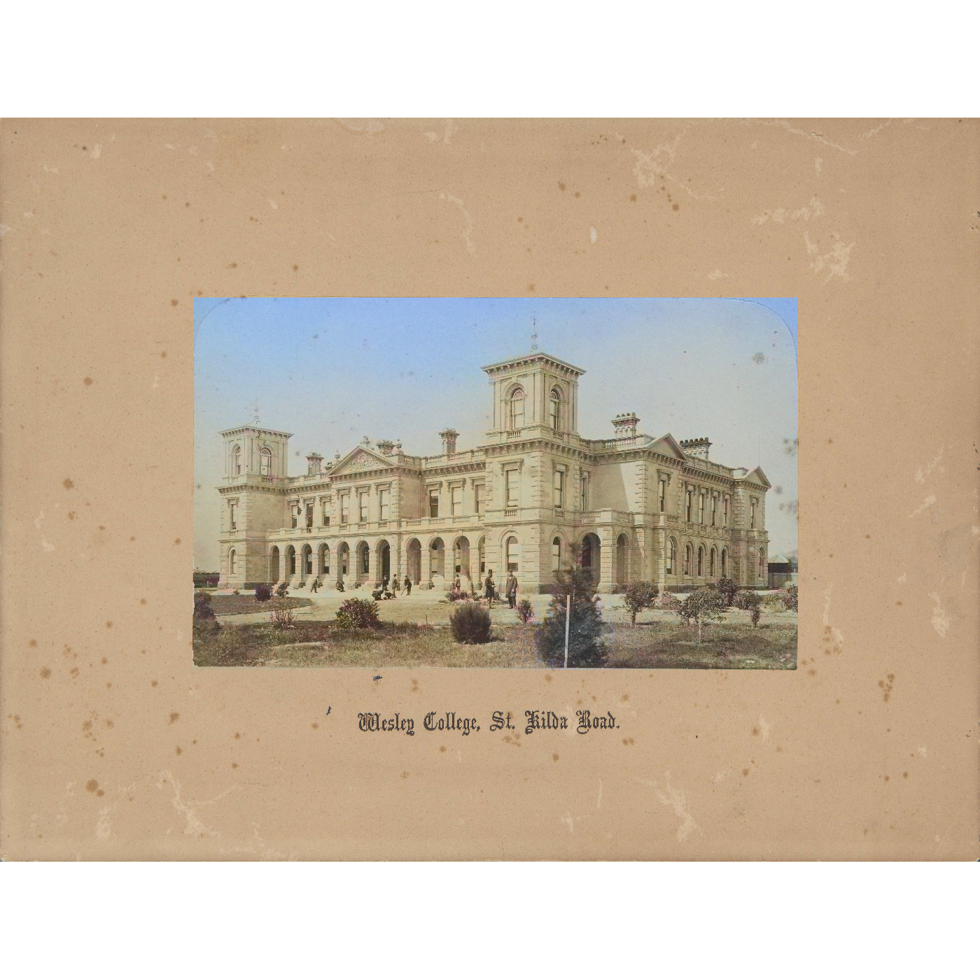 Earliest image of Wesley College c 1871