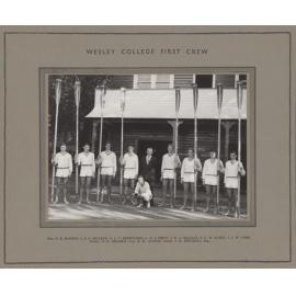 Rowing First Crew 1957 oars up