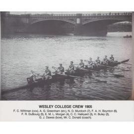 Wesley College Crew 1905