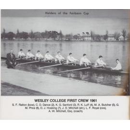 Wesley College First Crew 1961