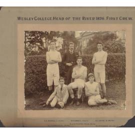 Wesley College Head of the River 1896. First Crew