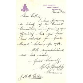 Sports Award Colours - J.Gellie