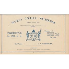 Prospectus 1903