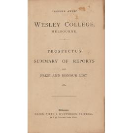 Prospectus 1884