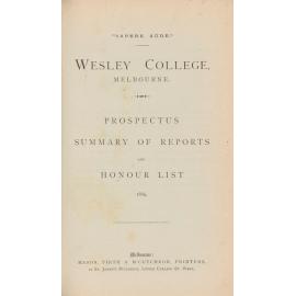 Prospectus 1889