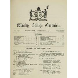 Chronicle 1919 No_157 December