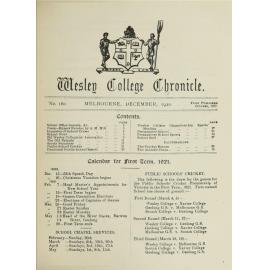 Chronicle 1920 No_160 December