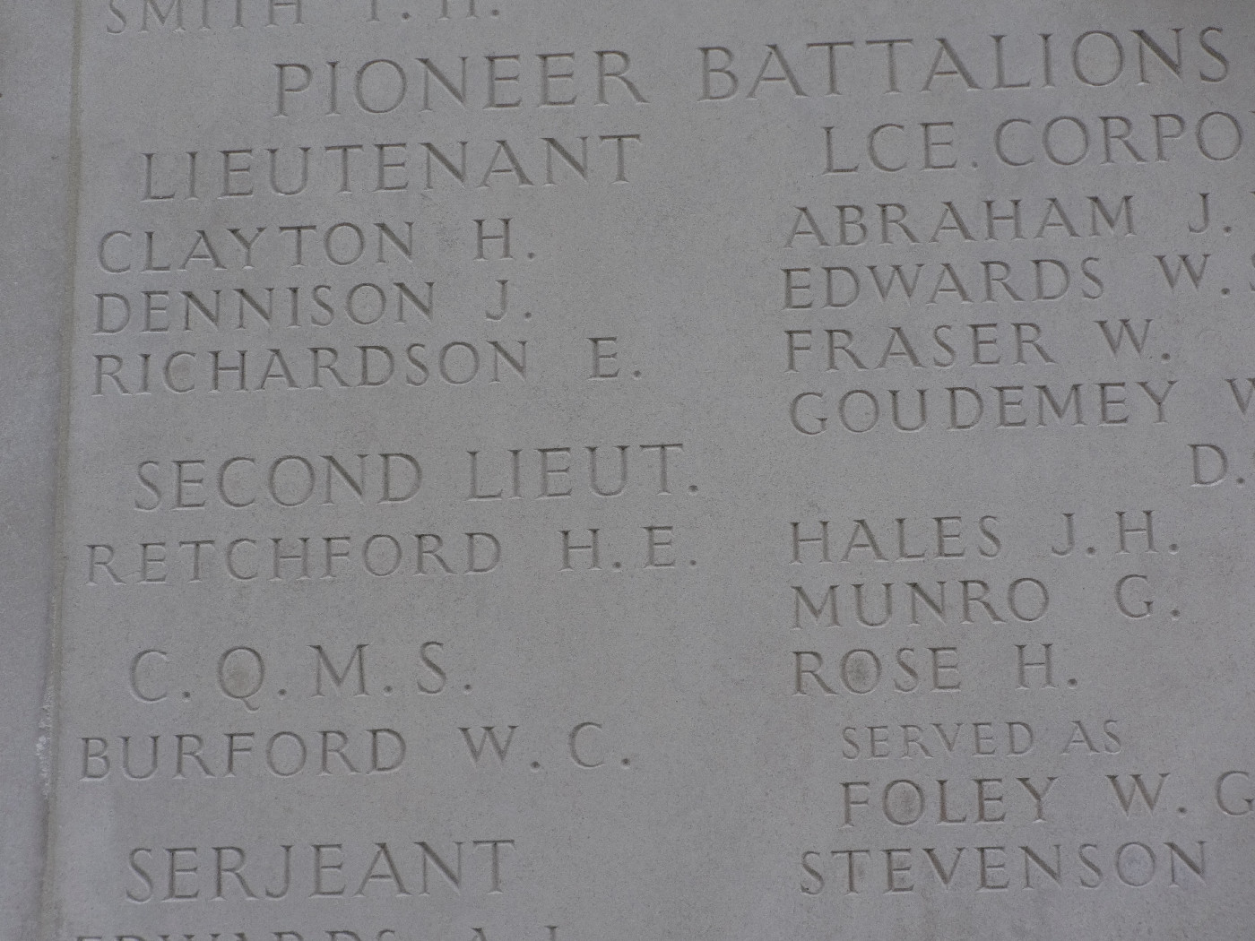 Retchford, Harold Ernest OW(1910)