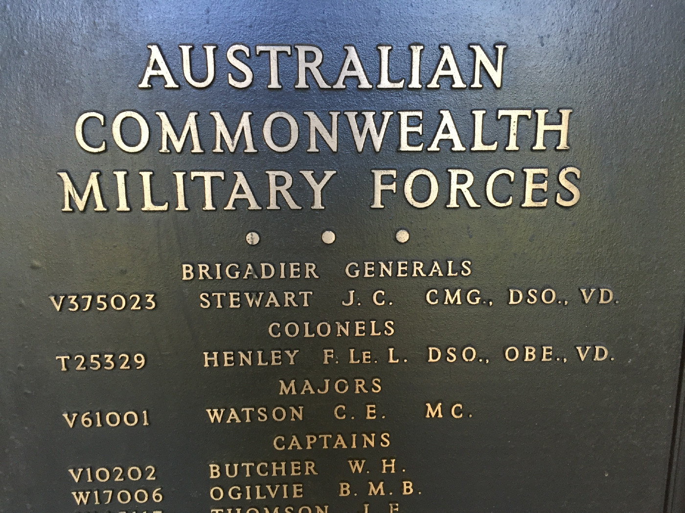 Watson, Charles Eric OW(1907)