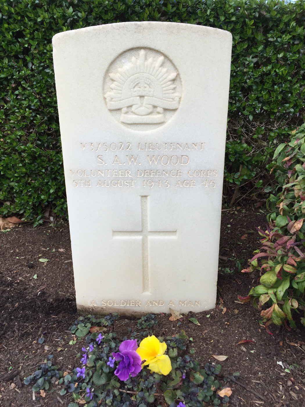 Gravestone Stewart A W Wood