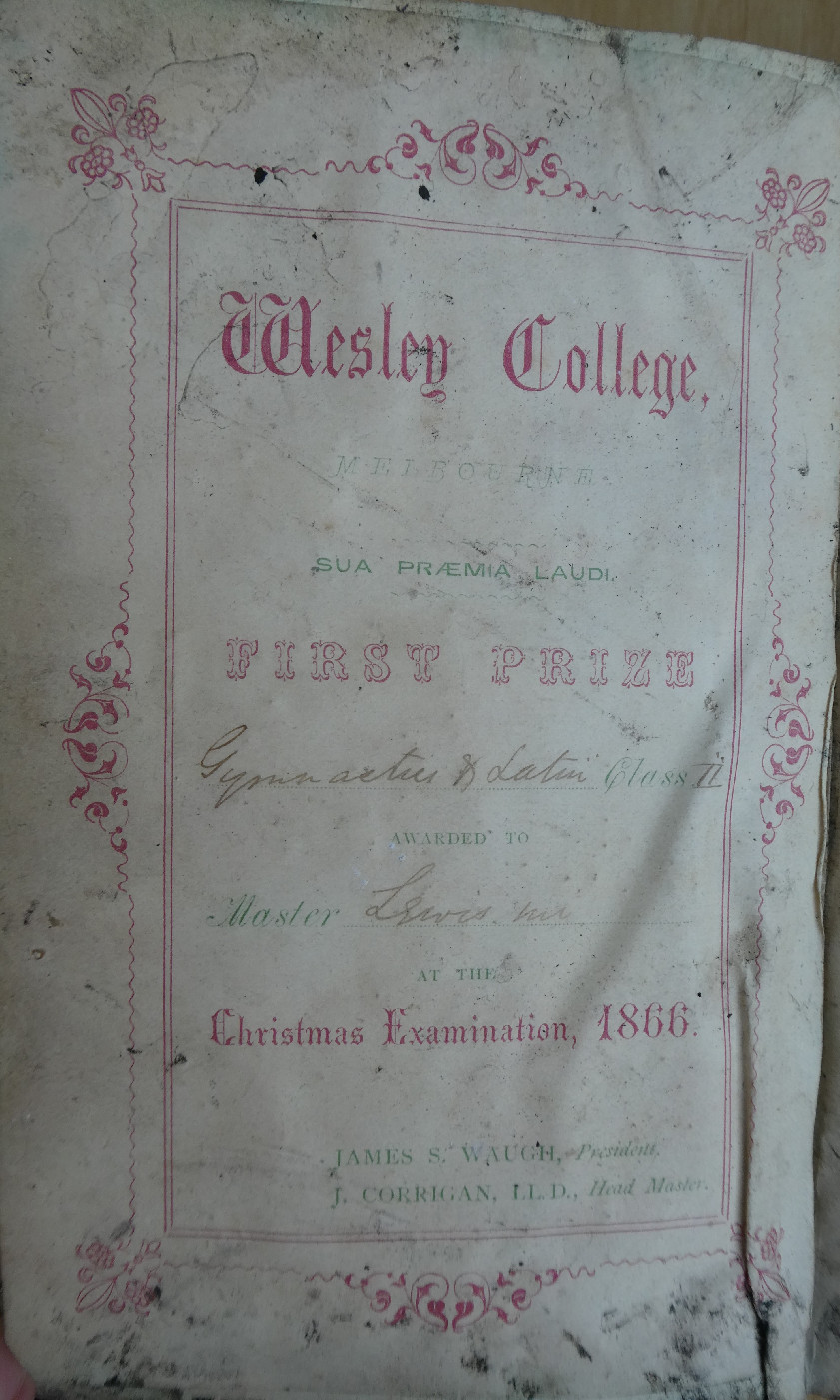 Prize book 1866 Lewis, A